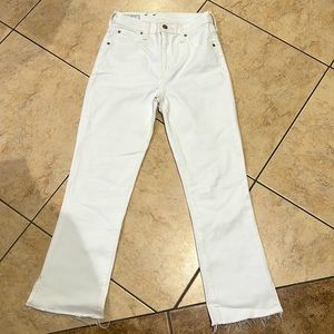 High rise womens white jeans